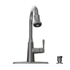 Make sure to finish off your final selection with a gorgeous american standard bathtub & shower faucet. American Standard Soltura Stainless Steel 1 Handle Deck Mount Pull Down Handle Kitchen Faucet Deck Plate Included In The Kitchen Faucets Department At Lowes Com