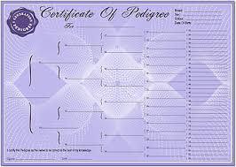 Pedigree Certificates In Lilac Pedigree Dog Certificates