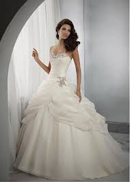 Glamorous Organza Satin Sweetheart Neckline Dropped Waistline Ball Gown Wedding Dress Ruffle Wedding Dress Wedding Dresses Taffeta Wedding Dress Organza