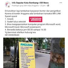 Informasi lowongan kerja daerah pati, rembang dan blora terbaru 2021. Loker Gudang Wings Rembang Lowongan Kerja Pt Bouti Usabda Farma Sales Admin Keuangan Pelaksana Gudang Pengirim Bursa Lowongan Kerja Acovmimat
