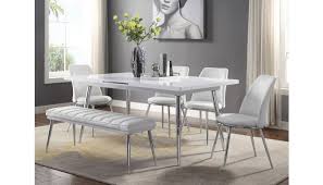 larson extendable dining table white