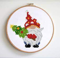 Christmas themed crochet patterns, supplies & more. Christmas Cross Stitch Pattern Gnomes Modern Cross Stitch Etsy Cross Stitch Patterns Christmas Cross Stitch Patterns Cross Stitch Funny