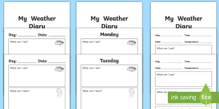 My Weather Diary Booklet Template Weather Diary My