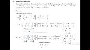 Cara Menentukan Hasil Dari Perkalian Matriks Youtube