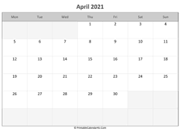 We all know the importance of calendars its helps us to manage our timetable, working list, daily work, routine work. April 2021 Calendar Templates