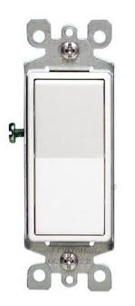 Leviton 104 05611 2ws 15a Decora Single Pole Illuminated Switch With Ground White Decora Switches Leviton Light Switch