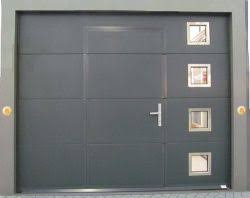 Porte Garage Sectionnelle Gris Portillon Integre Porte Garage Renovation Maison Porte Entree Alu