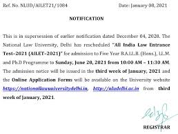 Jul 03, 2021 · clat 2021 exam: No Surprises Ailet 2021 Postponed Will Now Happen On 20 June After Clat Legally India Career Intelligence For Lawyers Law Students