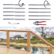 Check spelling or type a new query. Buy Muzata Swage Lag Screws Left Right 40 Pairs For 1 8 Cable Railing System T316 Stainless Steel Stair Deck Wood Post Horizontal Vertical Kit 80 Pack Ck17 And A Cable Cutter Series