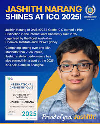 DAIS Student Shines in International Chemistry Quiz 2025