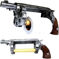 A recessed lock will typically be placed between two studs in an interior. Pistol Revolver Toilet Paper Holder
