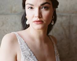 Baroque Pearl Hoop Earrings, Bridal Hoop Earrings, Big Pearl Earrings,  Modern Wedding Earrings