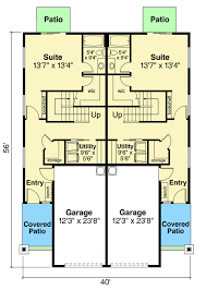 Narrow lot house plans are ideal for building in a crowded city, or on a smaller lot anywhere. Two Family House Plan For A Narrow City Lot 72964da Architectural Designs House Plans