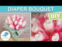 If you use newborn or size 1 diapers, you may need to add one or two extra diapers to each round to make up the slight size difference. How To Make A Diaper Bouquet Baby Shower Bouquet
