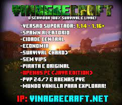 List of free top pirate servers in minecraft with mods, mini games, plugins and statistic of players. Vinagrecraft Minecraft Server