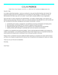Visual Merchandising Cover Letter Examples