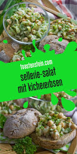 Sellerie Salat Mit Kichererbsen Fur Aufs Brot Toastenstein Com Rezept Sellerie Salat Kichererbsen Rezept Stangensellerie