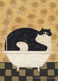 Pin By Gina Dennison On Artwork And Such Folk Art Cat American Folk Art Cat Art