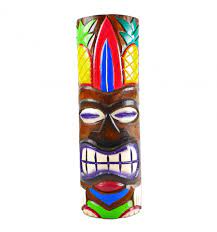 Totem poles were made by native americans and first nations people. Totem Tiki Hawaii Wood Craft Exotic Decoration Maori