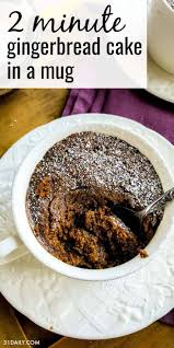 2 Minute Gingerbread Cake In A Mug Recipe In 2020 Mug Recipes Gingerbread Cake Savoury Cake