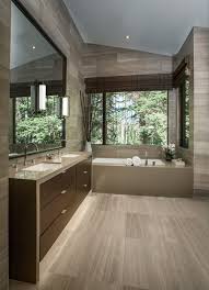 Monochromatic bathroom design ideas are usually stunning, just like this grey one. 17 Gorgeous Master Bathroom Designs That Will Impress You