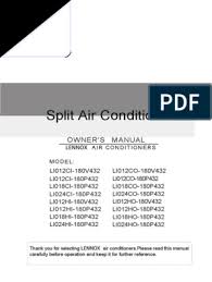 Owner's manual lennox airconditioners model: User Manual For 12k 18k 24k Air Conditioning Electrical Wiring