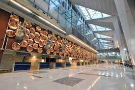 Del or delhi international airport's terminal 3 opened in 2010. Indira Gandhi International Airport Terminal 3 New Delhi India This New World Class Airport Design Indira Gandhi International Airport Airport Terminal 3