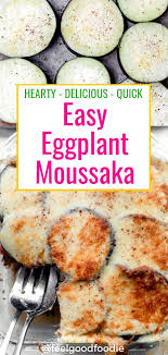 Easy Eggplant Moussaka Recipe Moussaka Recipe Greek Recipes Eggplant Moussaka