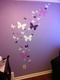 Butterfly Wall Stickers In Purple Lilac White Vinyl Decal For Kids Room Walls Design A Beautiful Girls Wall Decals Butterfly Wall Decals Girls Room Decals