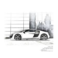 Audi R8 Marlene Bitzer Pencildrawing By Www Autozeichnungen Net Audi R8 Audi Car Drawings