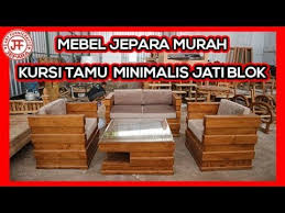 Kain sofa dapat diubah menjadi bahan kain lainnya sesuai yang anda inginkan. Set Kursi Tamu Minimalis Jati Blok Jepara Harga Murah Youtube