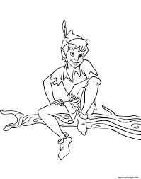 Coloriage peter pan et capitaine crochet. Coloriage Peter Pan Sur Un Arbre Dessin Peter Pan A Imprimer