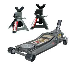 Amazon Com Pittsburg 3 Ton Low Profile Floor Jack And Jack Stands Set Combo With Rapid Pump Quick Lift Automotive With Images Jack Stands Floor Jack Trailer Accessories