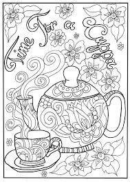 Time For A Cuppa Coloring Page Coloring Books Coloring Pages Doodle Coloring