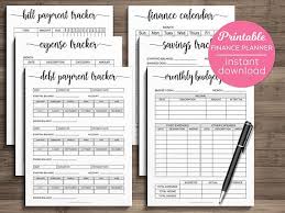 Financial Planner Insert Sheets Letter Size 1 Pdf File 7 Pages Cover Page Bill Payment Tracker Budget Planner Printable Finance Planner Budget Planner