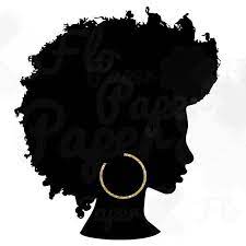 Afro Silhouette Png Gold Hoops Clip Art Black Natural Hair Png Etsy Black Women Art Black Art Painting Black Art Pictures