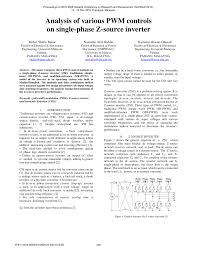 It can also cause voltage imbalance, which is a real cause for concern for hvac technicians. Pdf Analysis Of Various Pwm Controls On Single Phase Z Source Inverter