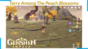 Genshin Impact Domain Of The Wayward Path Tarry Among The Peach Blossoms And Geo Puzzle Solution Youtube