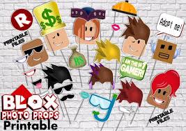 Roblox Birthday Printable Photo Booth Props Roblox Birthday Etsy Birthday Photo Booths Birthday Printables Photobooth Props Printable