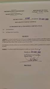 Un deuil national est décrété par le président de la république pour marquer l'hommage de la nation aux défunts d'un événement particulièrement marquant. Mali Deuil National De 3 Jours Au Mali Suite Au Deces Du President Du Tchad Idriss Deby Itno Ce Mardi 20 Avril 2021 An8rwpina Nea West Africa News
