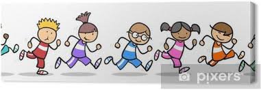 Welche beschwerden hat frau mayer? Kinder Laufen Ein Wettrennen Beim Sport In Schule Canvas Print Pixers We Live To Change