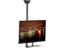 Ceiling tv mount with shelf. Vivo Full Motion Tv Ceiling Mount For Flat Screens 32 To 55 With Glass Storage Shelf Mount Kit Vcsf4 Newegg Com