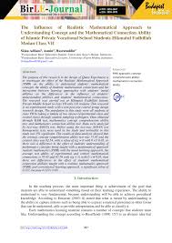 From various understandings of islamic education it can be. Pdf The Influence Of Realistic Mathematical Approach To Understanding Concept And The Mathematical Connection Ability Of Islamic Private Vocational School Students Hikmatul Fadhillah Medan Class Vii