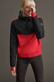 0.0 what makes a cotton canvas anorak so great? Women S Hybridge Knit Anorak Black Label Canada Goose