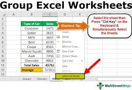 how to group and ungroup worksheets in excel with examples