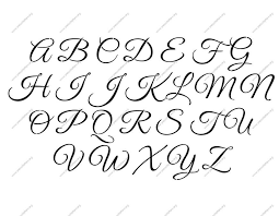 Calligraphy letters a to z. Elegant Calligraphy A To Z Uppercase Letter Stencils Cursive Letters Fancy Fancy Cursive Lettering Alphabet