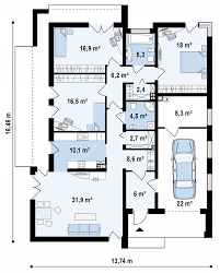 Diseño de casas interior y exterior. Plano De Casa Moderna Con Hermoso Diseno Exterior E Interior 3 Dormitorios 13 Planos De Casas Plano De Casa Moderna Casa Moderna