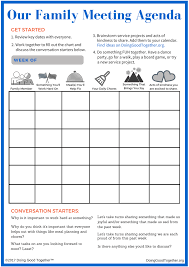 host a family meeting doing good together