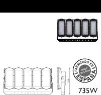 Industrial outdoor projector 735W 240 leds IP66 4000K + 200,000h