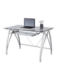 All desks can be shipped to you at home. Realspace Vista Glass Computer Desk Silver Office Depot